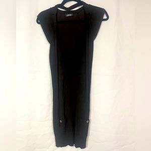 A. Byer Black Cardigan Style v-neck Dress